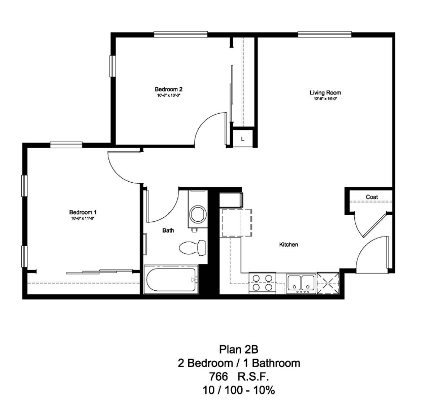 2BD, 1BTH B  