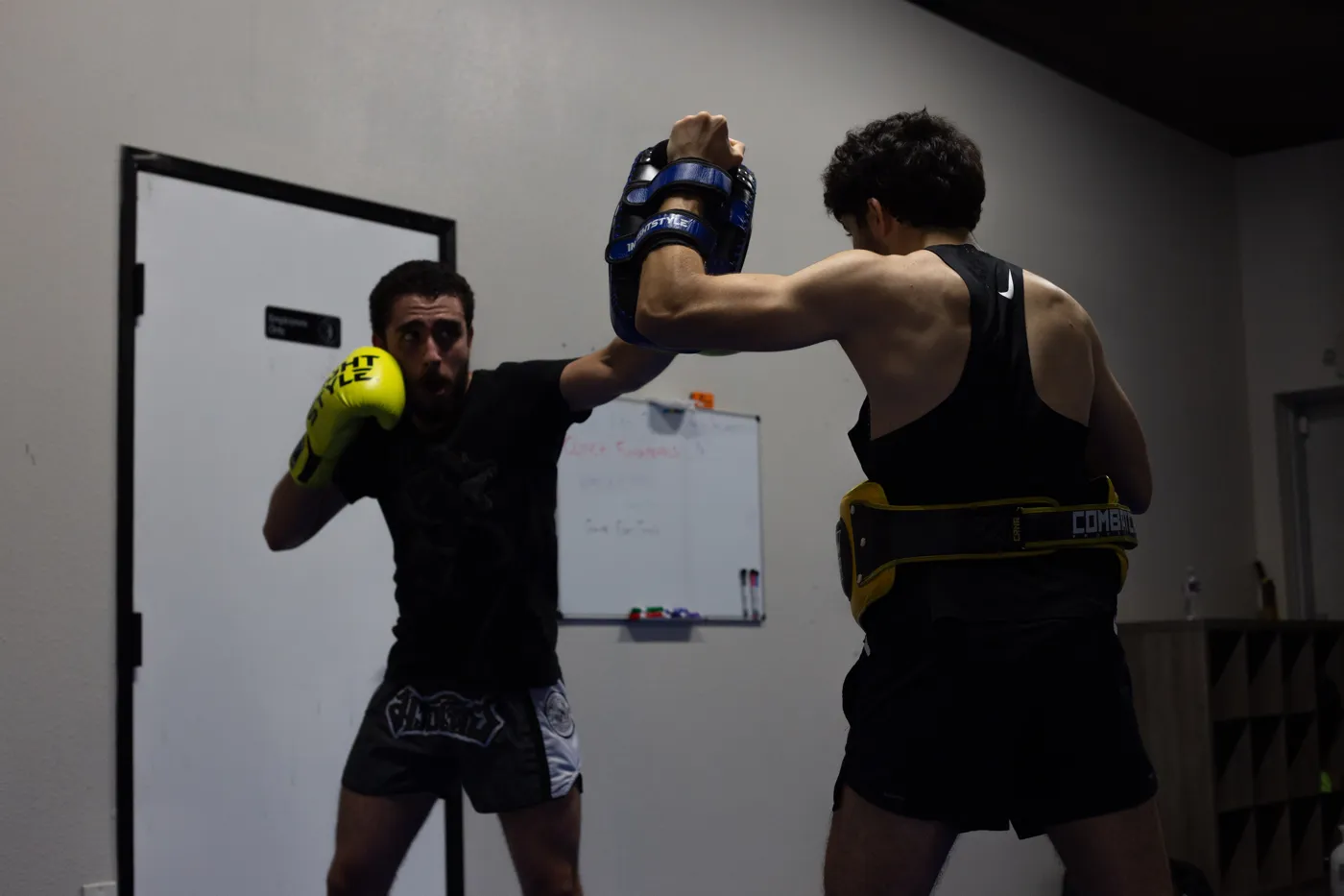 Muay Thai pad work at Alliance Thai Boxing Academy in Cedar Park, TX
