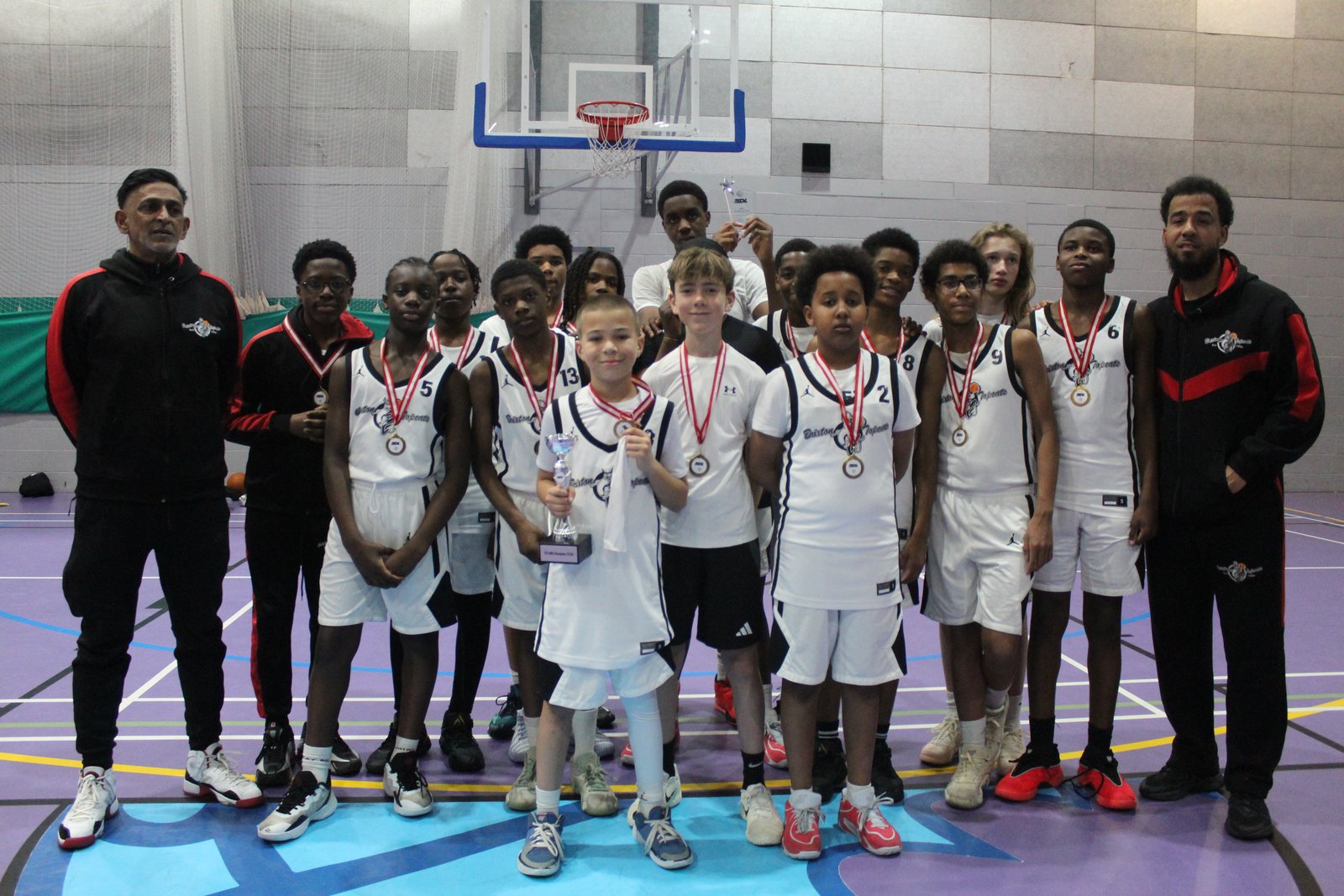 Brixton Topcats Under-13s with their 2026 BDL championship medals