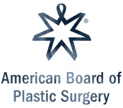 A logo featuring a star-shaped design above the text 'American Board of Plastic Surgery'.