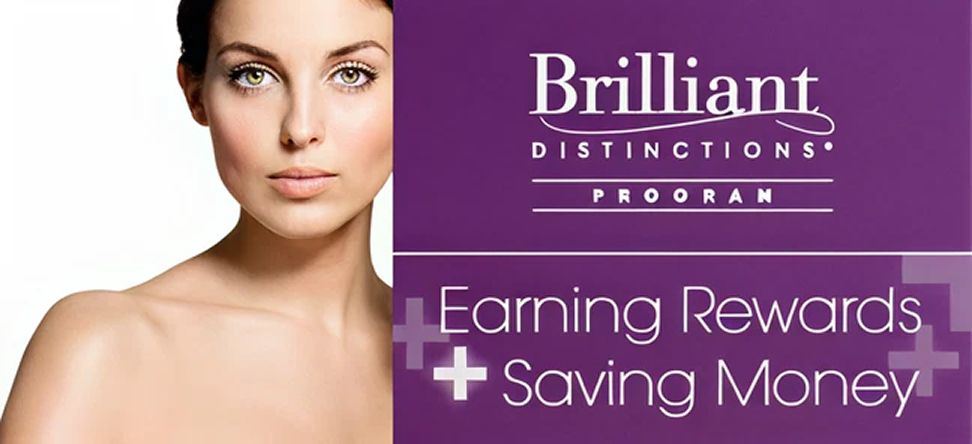 A logo featuring the text 'Brilliant Distinctions Prooran' at the top, with the phrase 'Earning Rewards + Saving Money' below it.