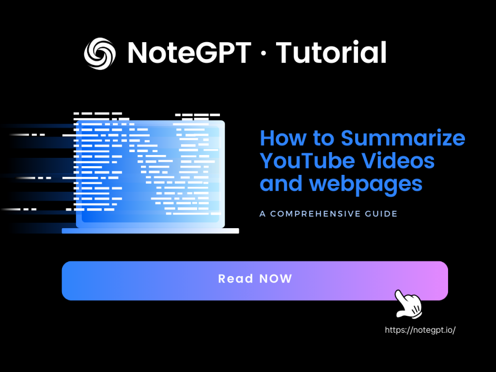 NoteGPT dashboard summarizing a YouTube video