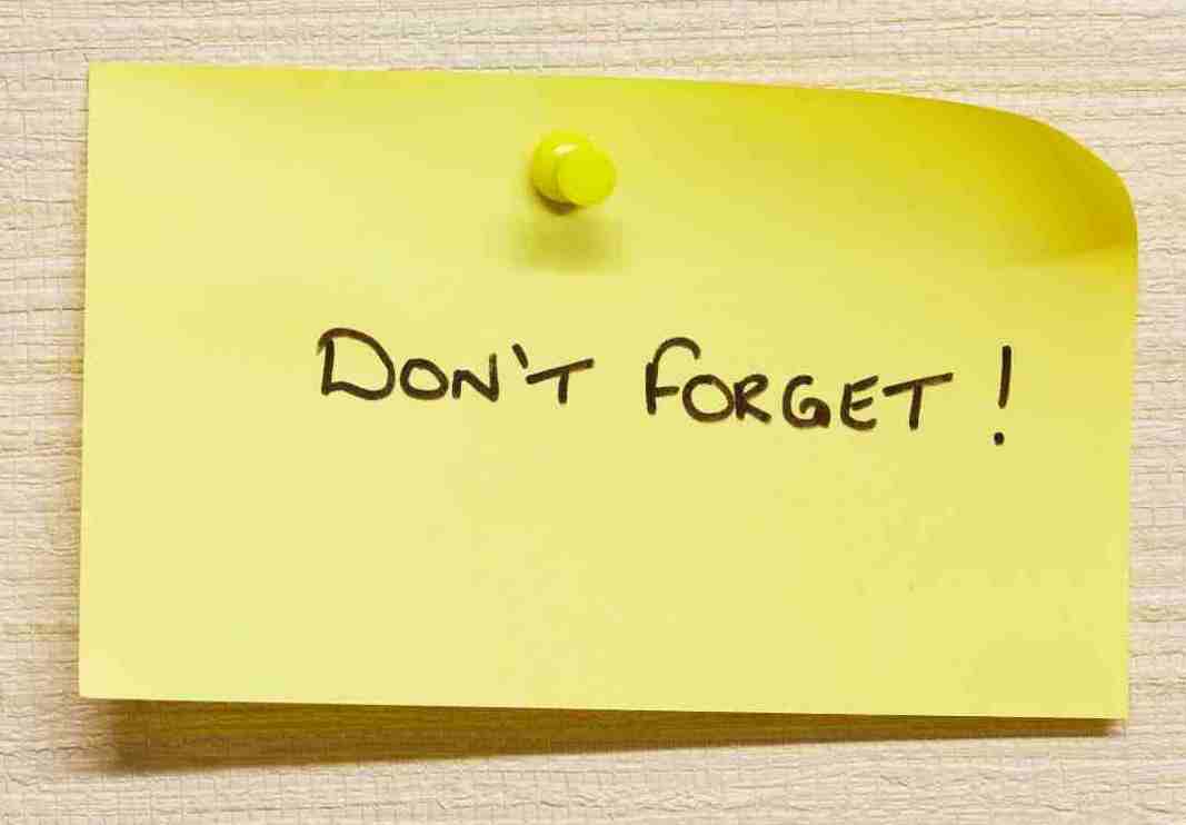 reminder note