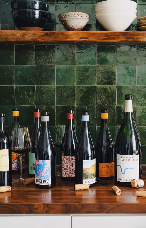 Bionic Wines lineup: Horsepower, No Girls, Hors Catégorie, Cayuse and Champagne Christophe Baron bottles