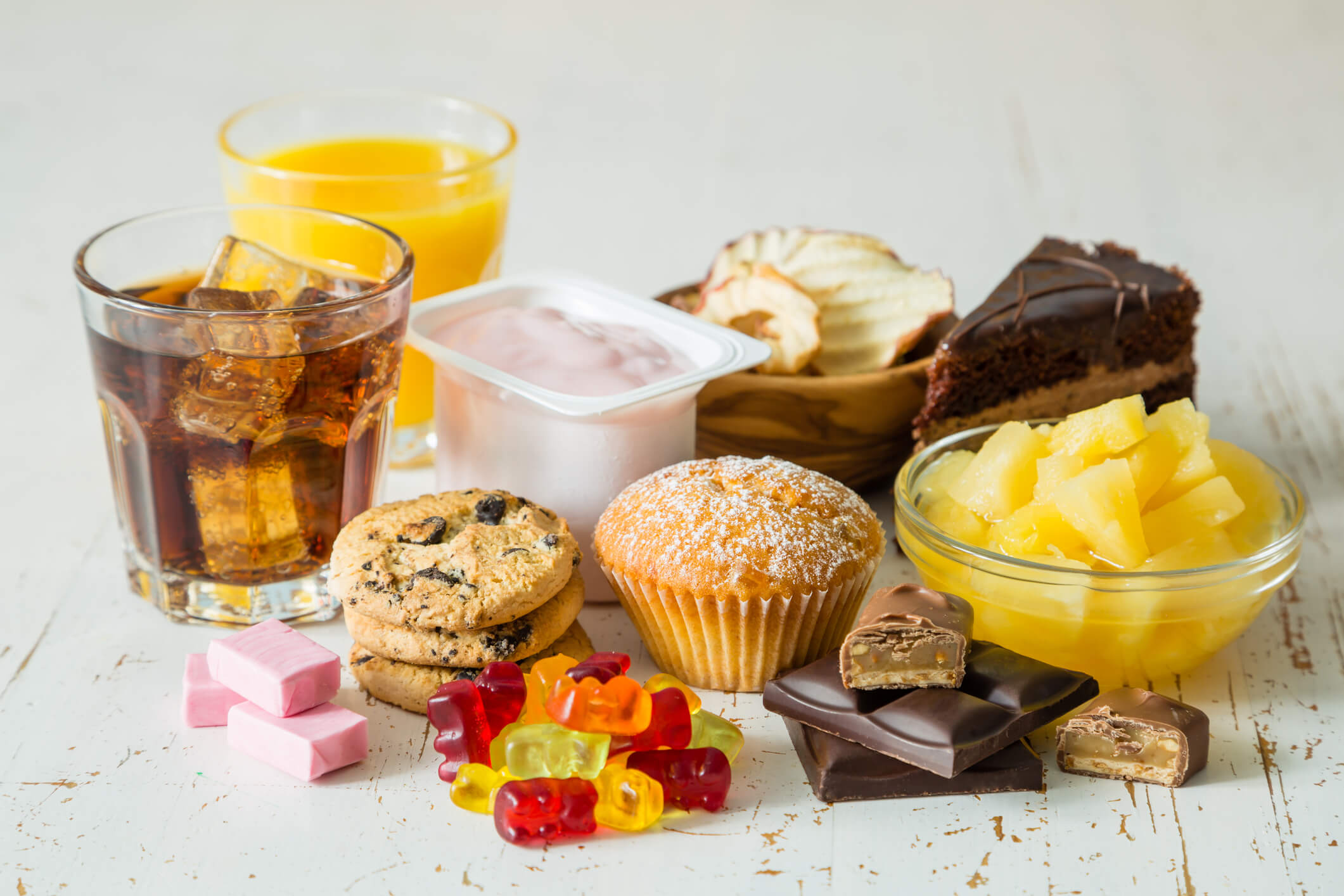 Sugary foods that feed yeast