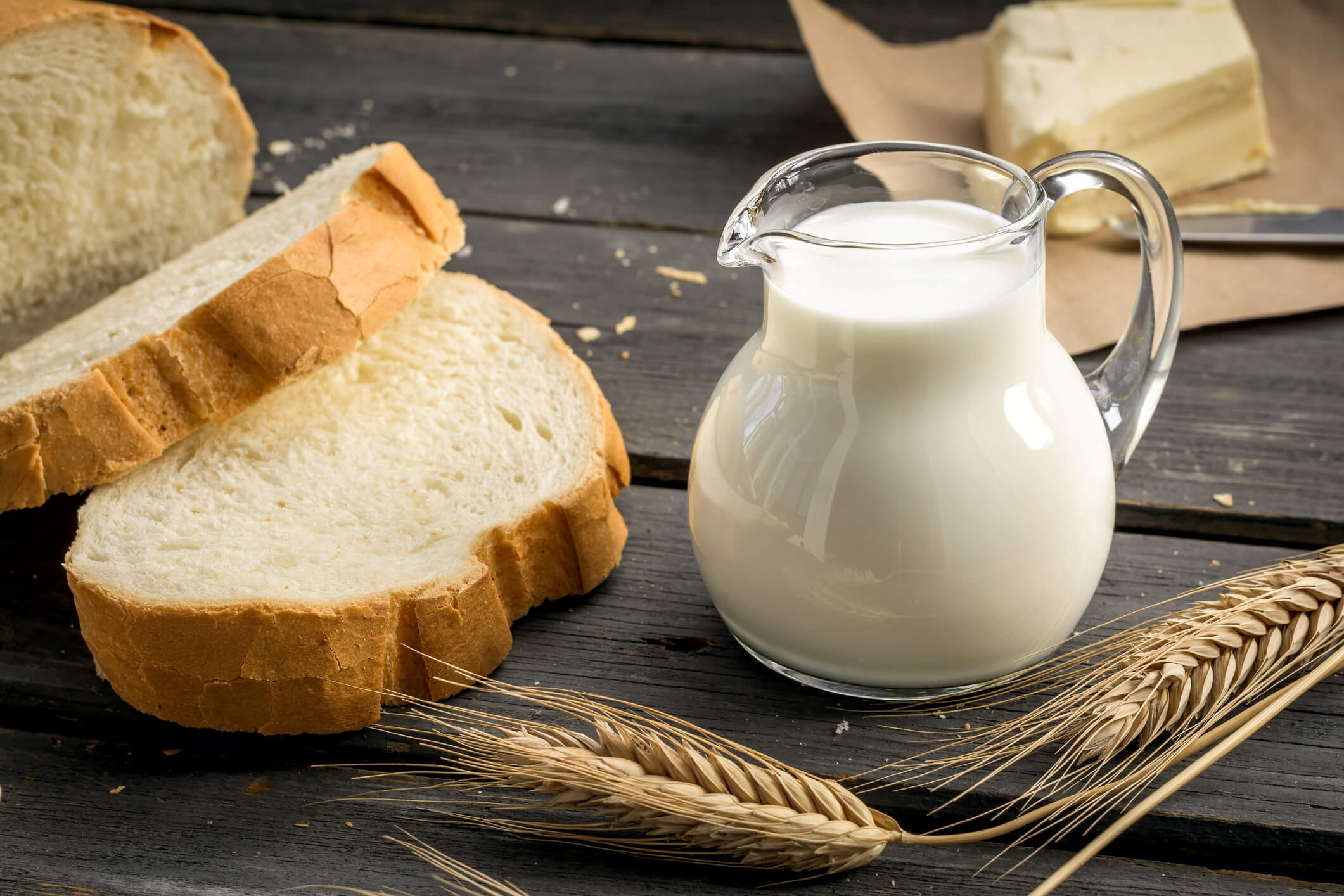 Bread and milk, the sources of gluten and casein