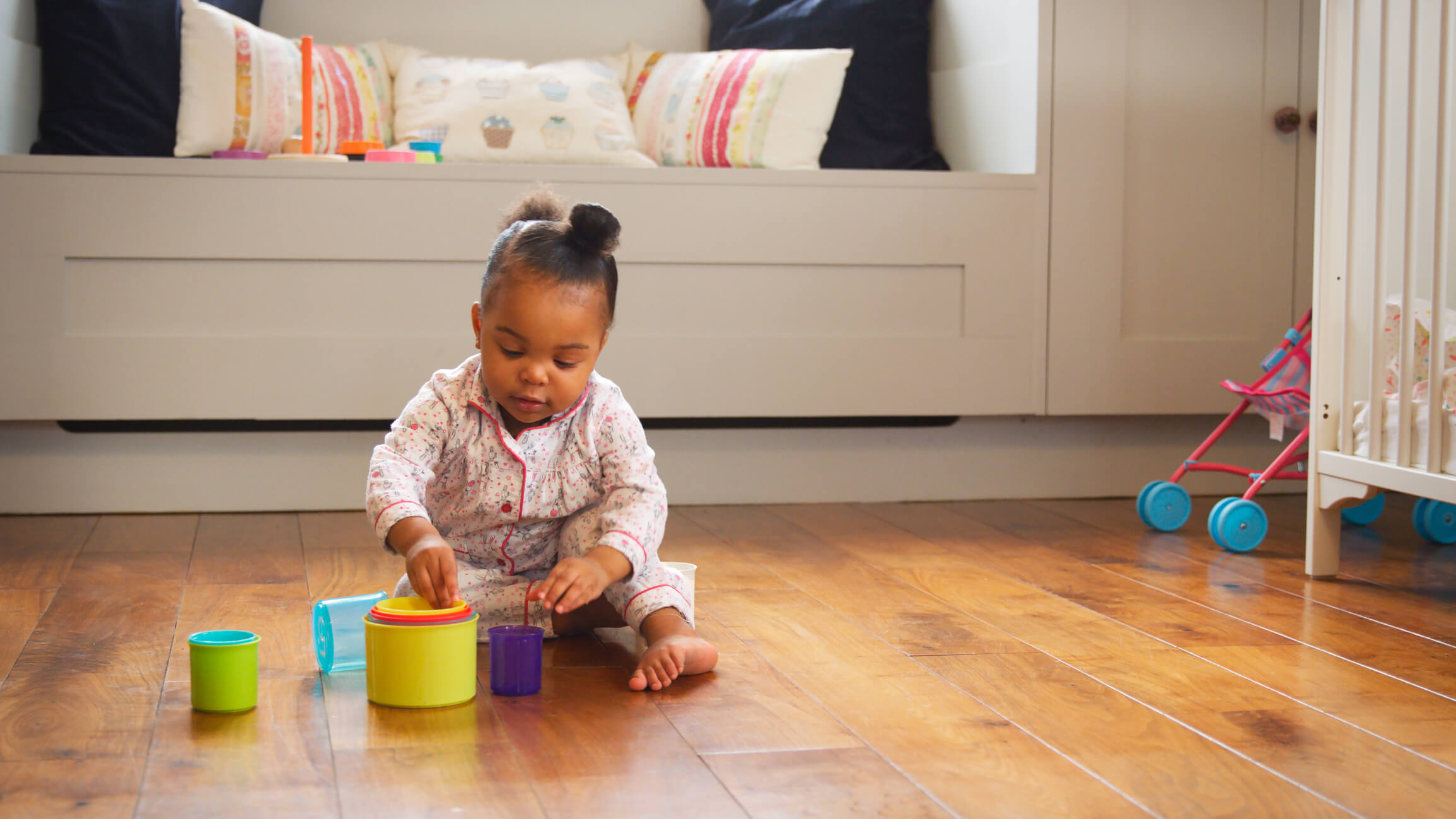 Toddler in solitary play