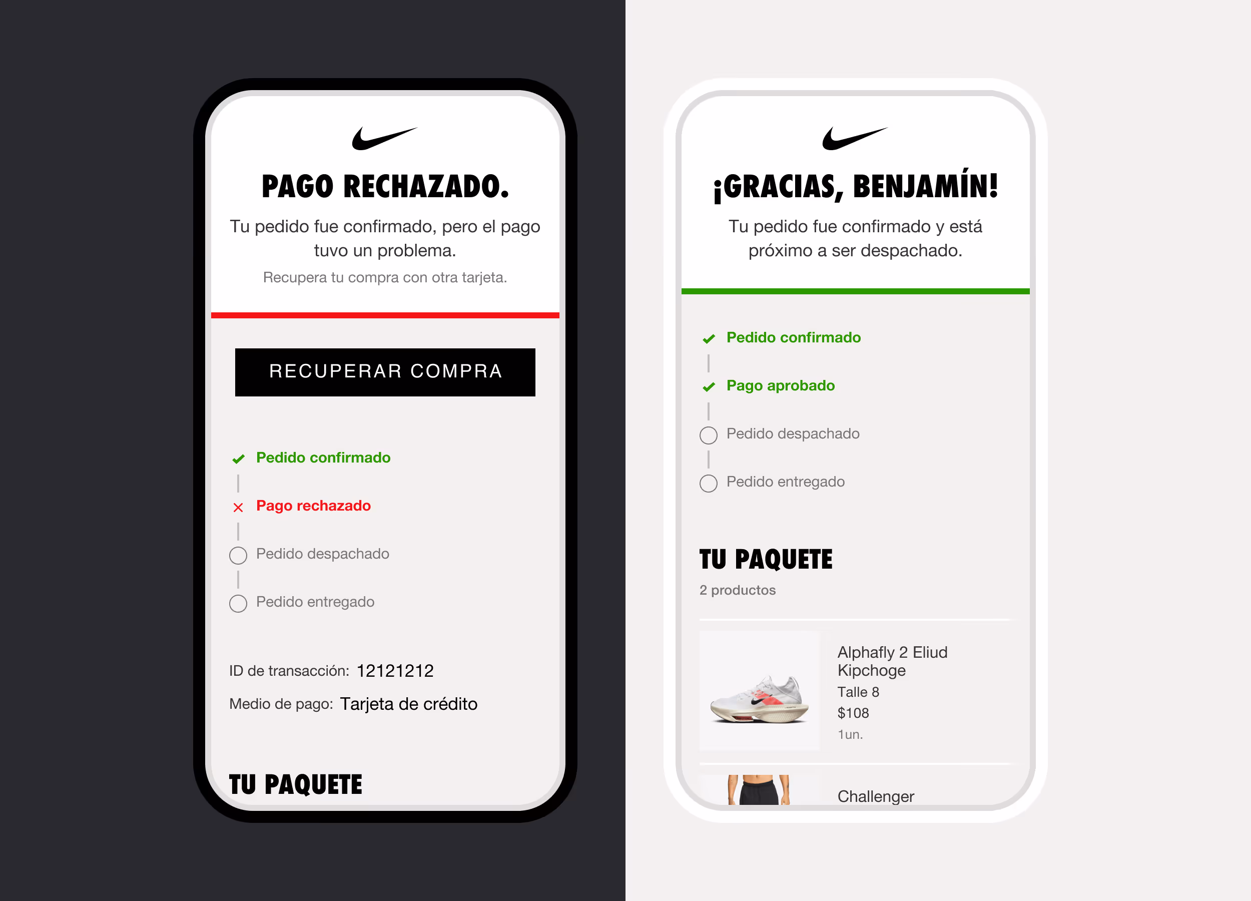 Email communication for Nike