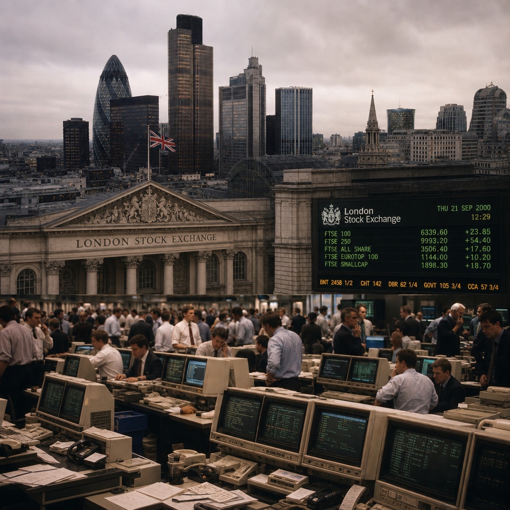 The City of London and a trading floor in the 1990s, where Peter Crawley first saw cabling installed and torn out with every reconfiguration