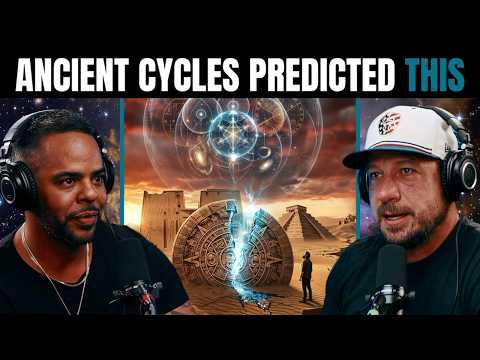 Thumbnail for episode featuring discussion on AI, ancient cycles, and consciousness