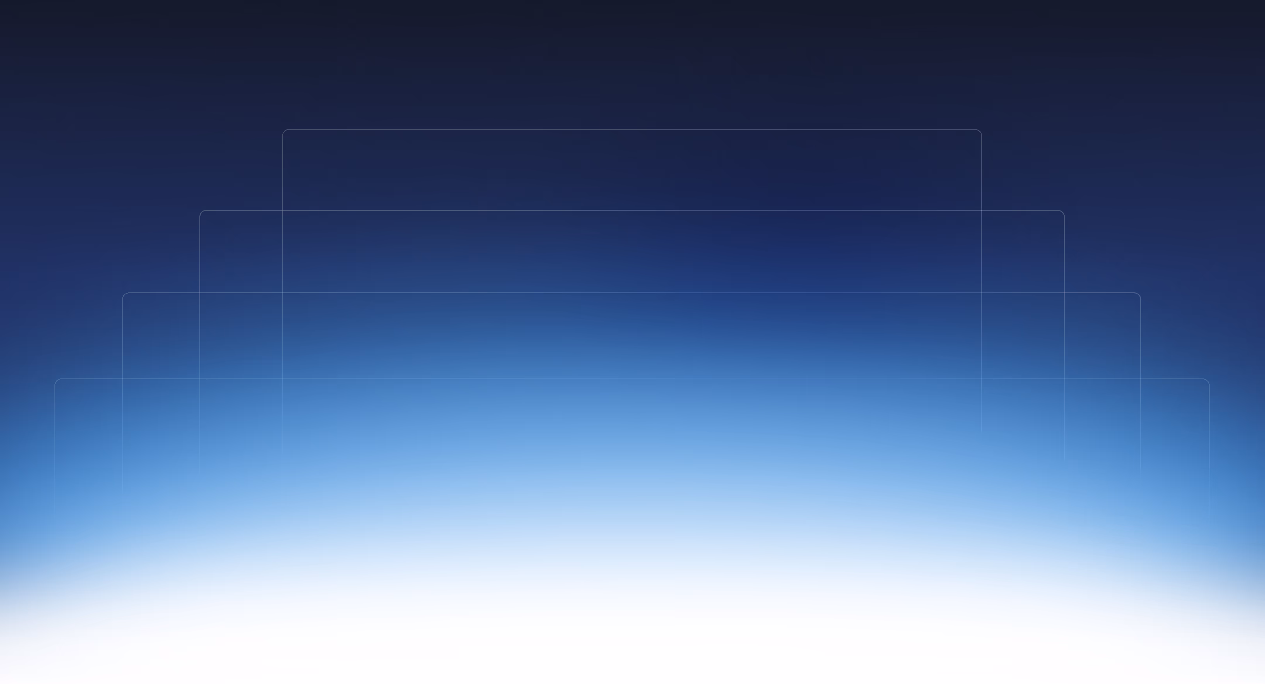 Blue gradient background with four translucent rectangles stacked and offset vertically.