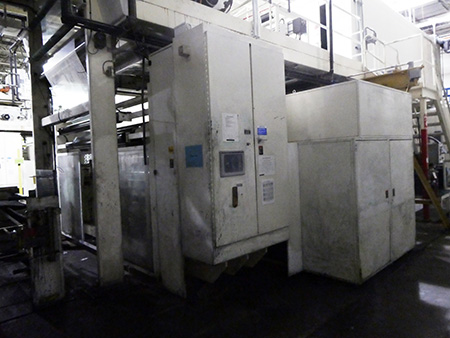 Used 82" PCMC Two-Position Phantom-Axis Turret Unwind | Margot Machinery