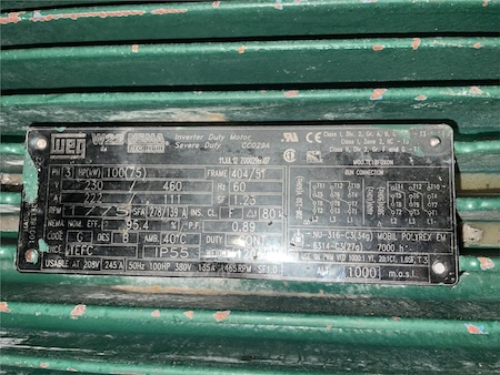 Used Republic Machine model RM52-100-E-15-2-60D single shaft shredder | Margot Machinery