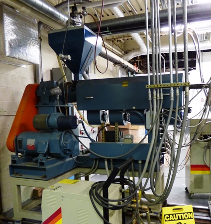 Used 2" Sterling extruder on carriage | Margot Machinery