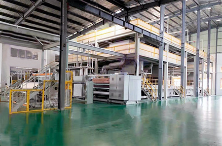 HH Nonwovens model HHM-PP2600SSS Three Beam 2600mm Spunbond Polypropylene Production Line