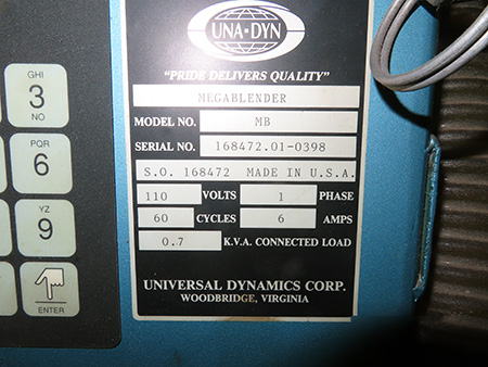 Used Una Dyn Model MB Megablender 4-Part Gravimetric Blender | Margot Machinery