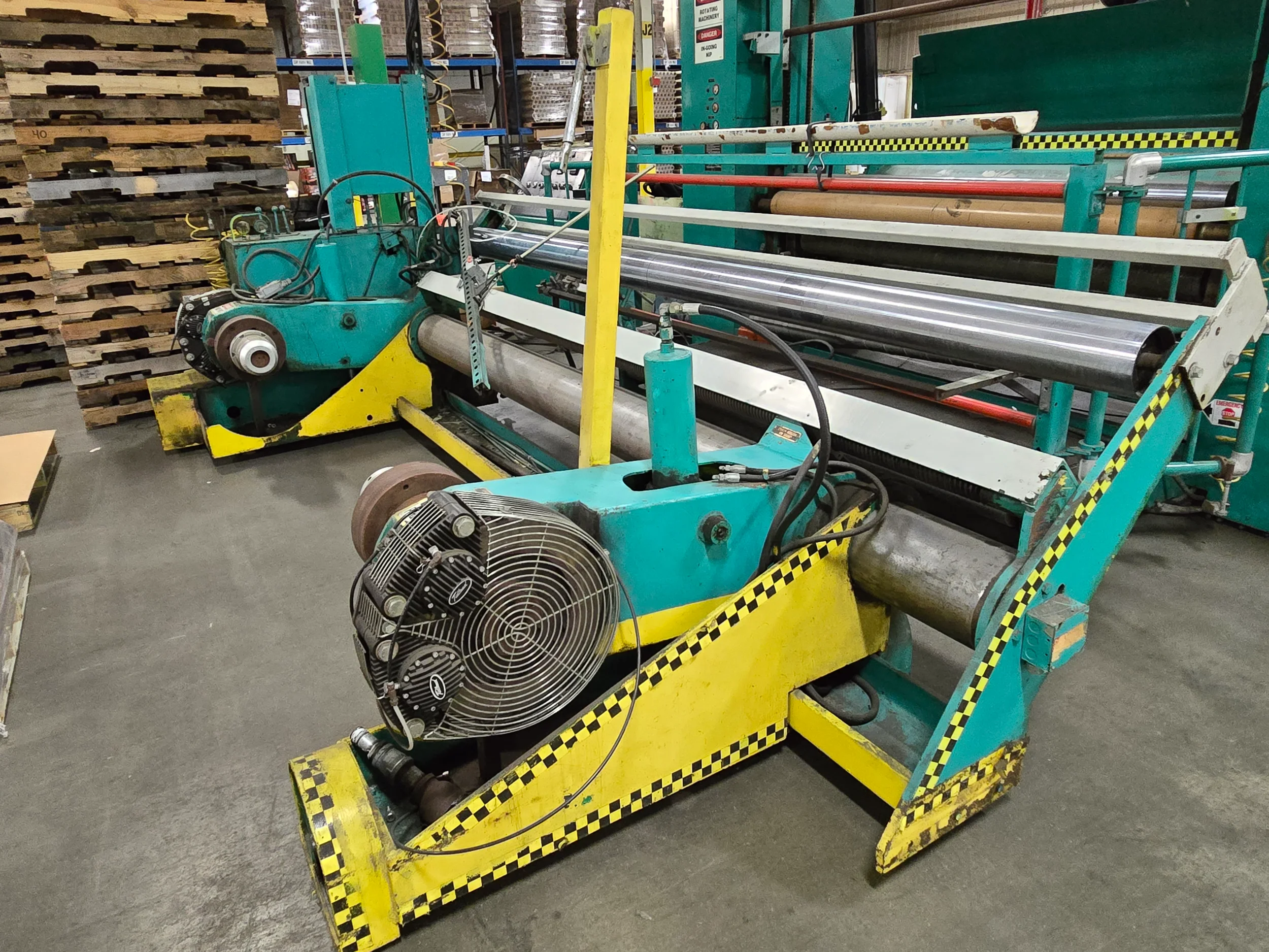 Used 80" Dusenbery Two Drum Winder Model 840 MH | Margot Machinery