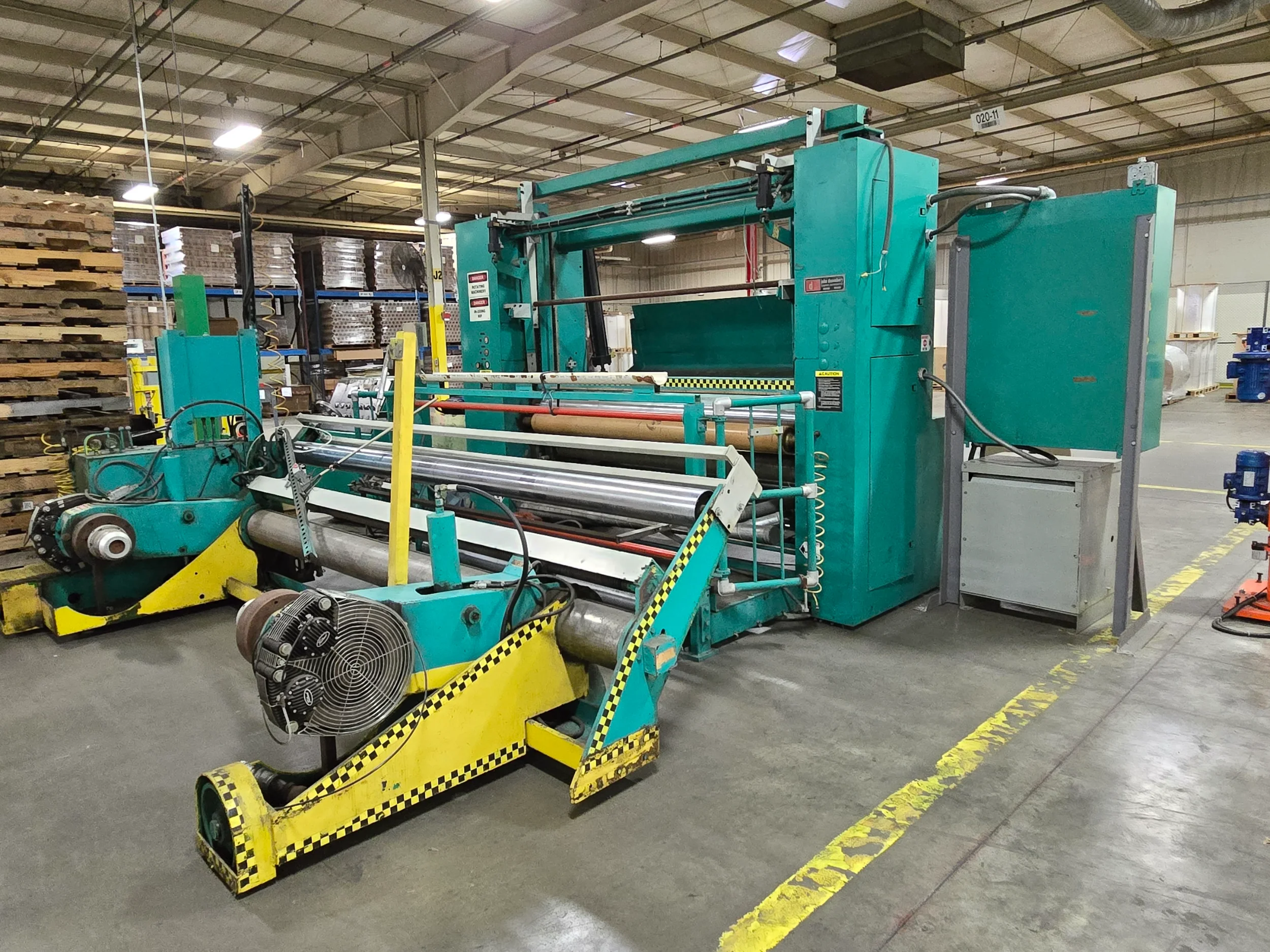 Used 80" Dusenbery Two Drum Winder Model 840 MH | Margot Machinery