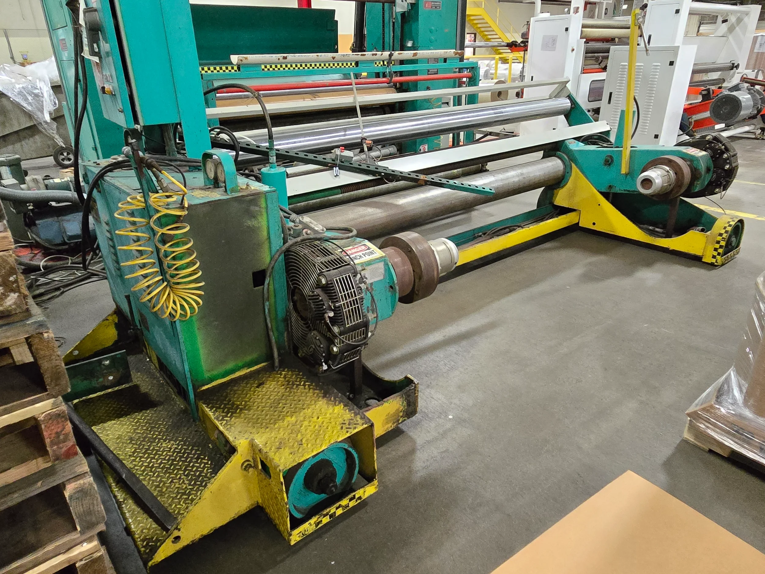 Used 80" Dusenbery Two Drum Winder Model 840 MH | Margot Machinery
