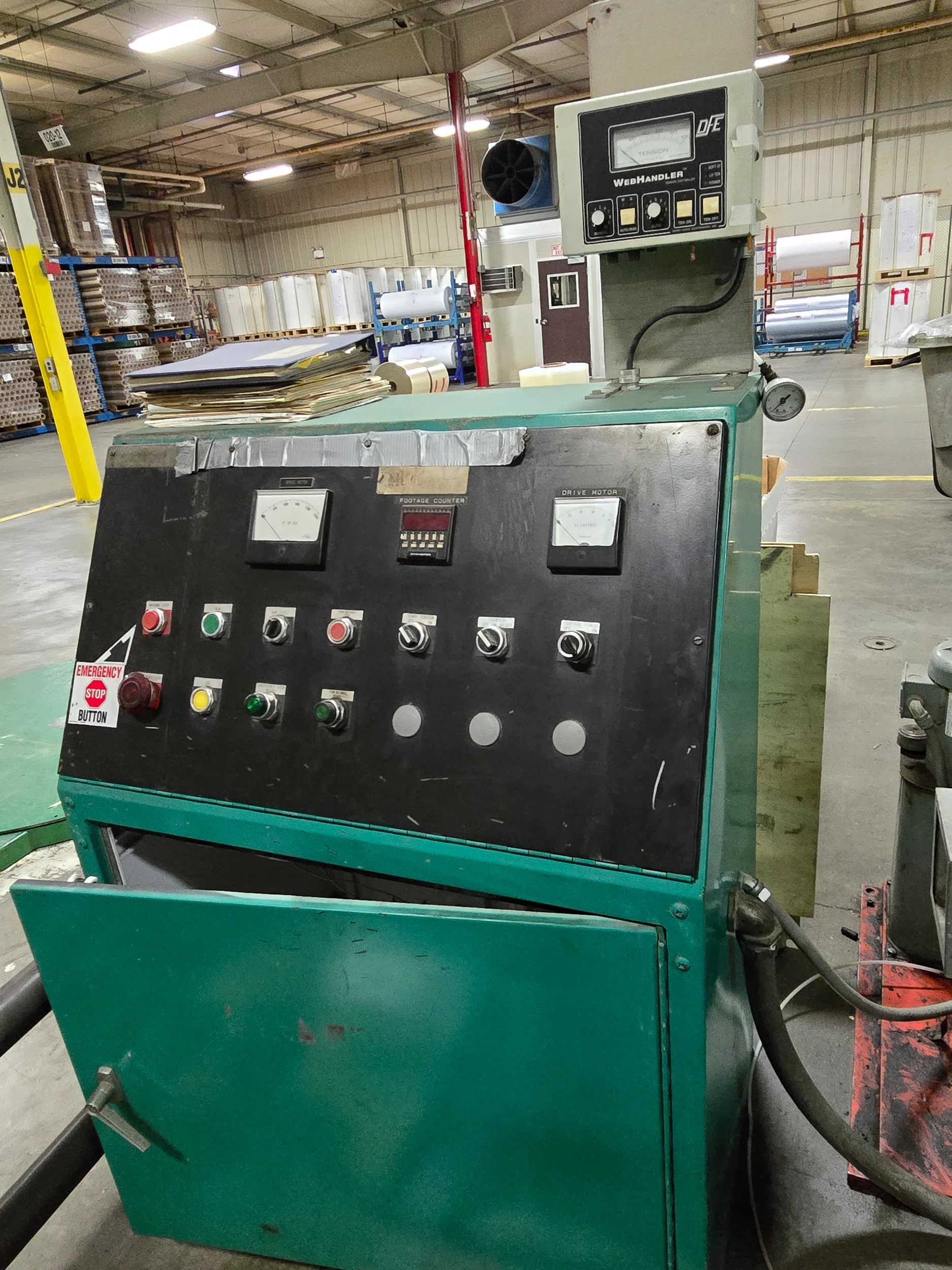 Used 80" Dusenbery Two Drum Winder Model 840 MH | Margot Machinery