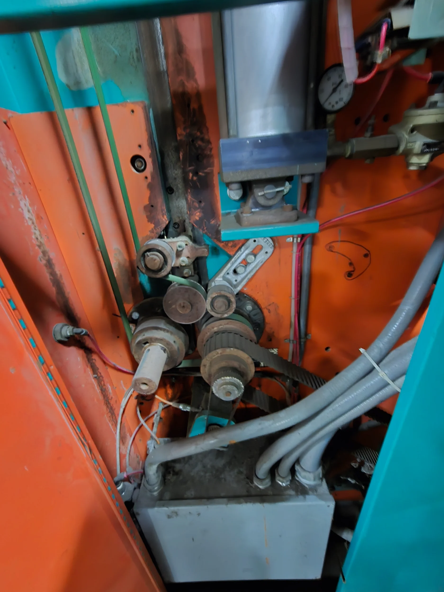 Used 80" Dusenbery Two Drum Winder Model 840 MH | Margot Machinery