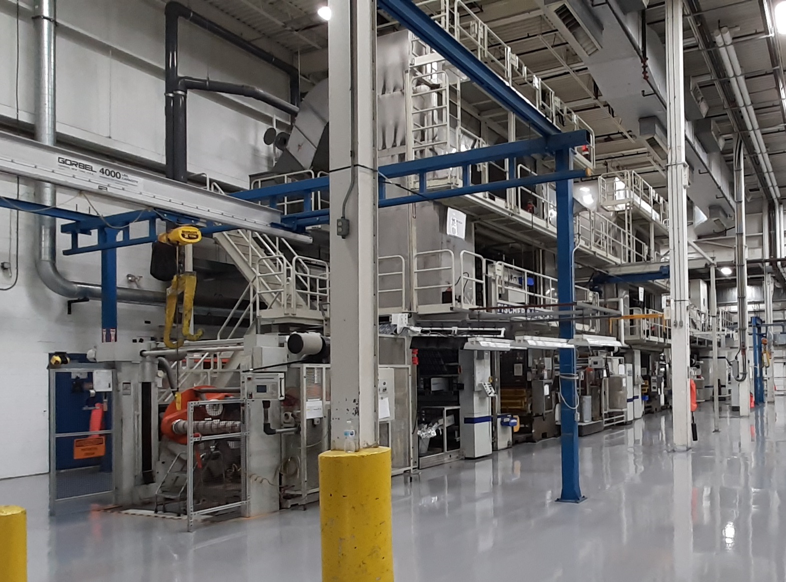 Used F&K Gearless CI Flexographic Press Flexpress 16S+ Downstream MRT Drybond Lamination and Rotogravure Sections
