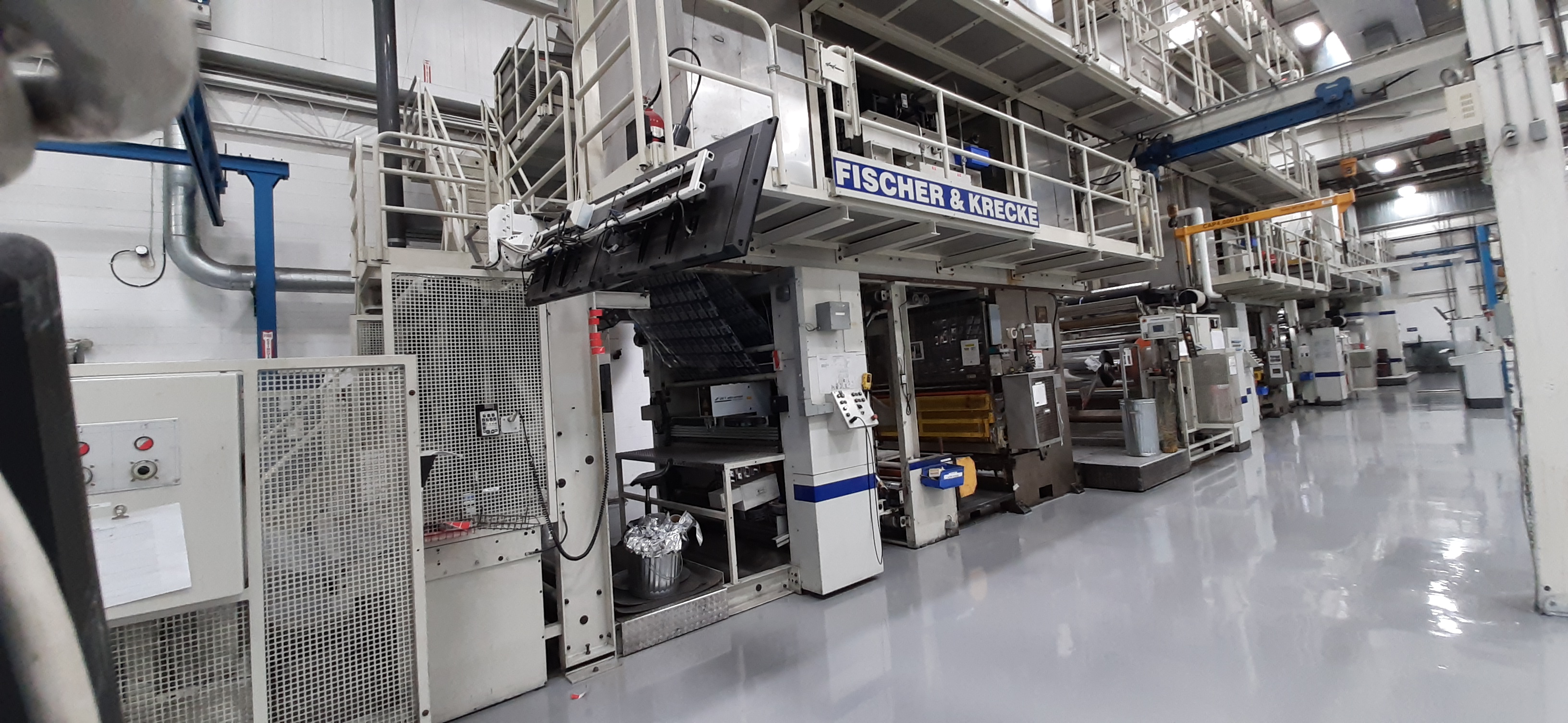 Used F&K Gearless CI Flexographic Press Flexpress 16S+ Downstream MRT Drybond Lamination and Rotogravure Sections | Margot Machinery