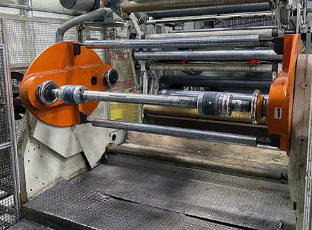 Used F&K Gearless CI Flexographic Press Flexpress 16S+ Downstream MRT Drybond Lamination and Rotogravure Sections | Margot Machinery