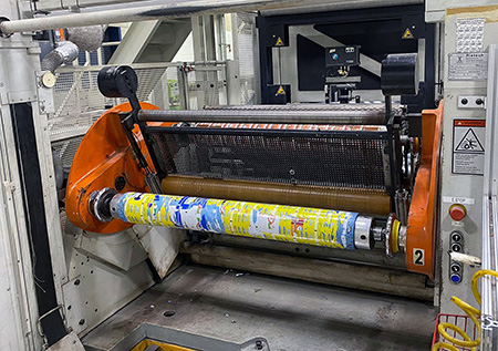 Used F&K Gearless CI Flexographic Press Flexpress 16S+ Downstream MRT Drybond Lamination and Rotogravure Sections | Margot Machinery