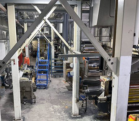 Used F&K Gearless CI Flexographic Press Flexpress 16S+ Downstream MRT Drybond Lamination and Rotogravure Sections | Margot Machinery