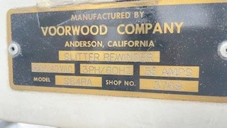 Used 2011 Voorwood 1650mm Duplex Slitter Rewinder | Margot Machinery