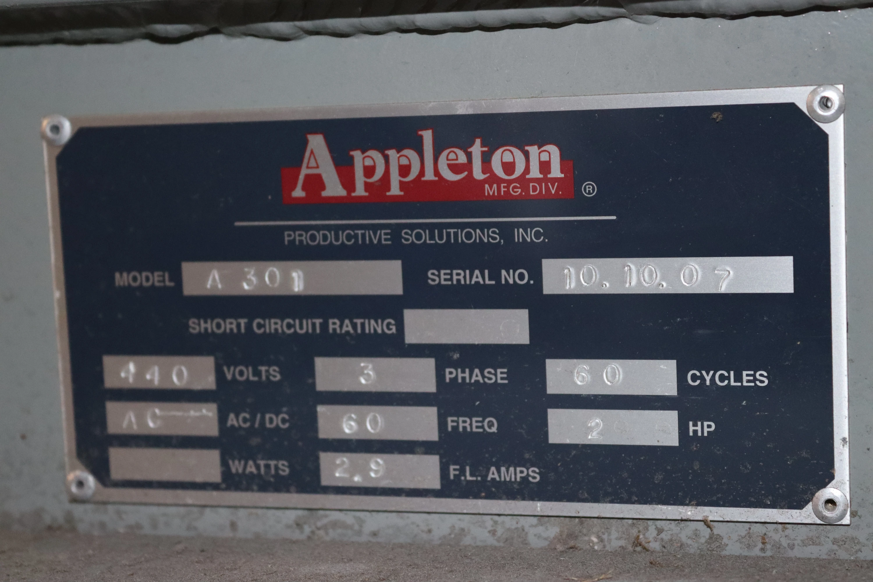Used 120" Appleton Model A301 Automatic Core Cutter | Margot Machinery