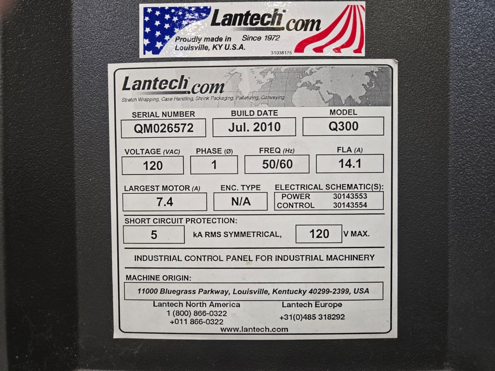 2010 Lantech Q300 Semi-Automatic Turntable Stretch Wrapper | Margot Machinery