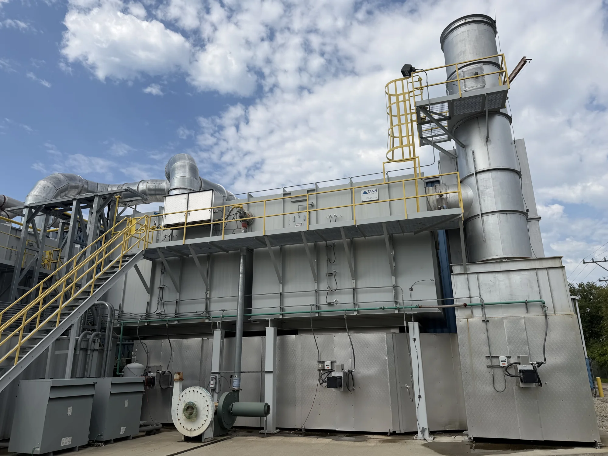 TANN TR11094C 110,000 SCFM Tandem Regenerative Thermal Oxidizer System