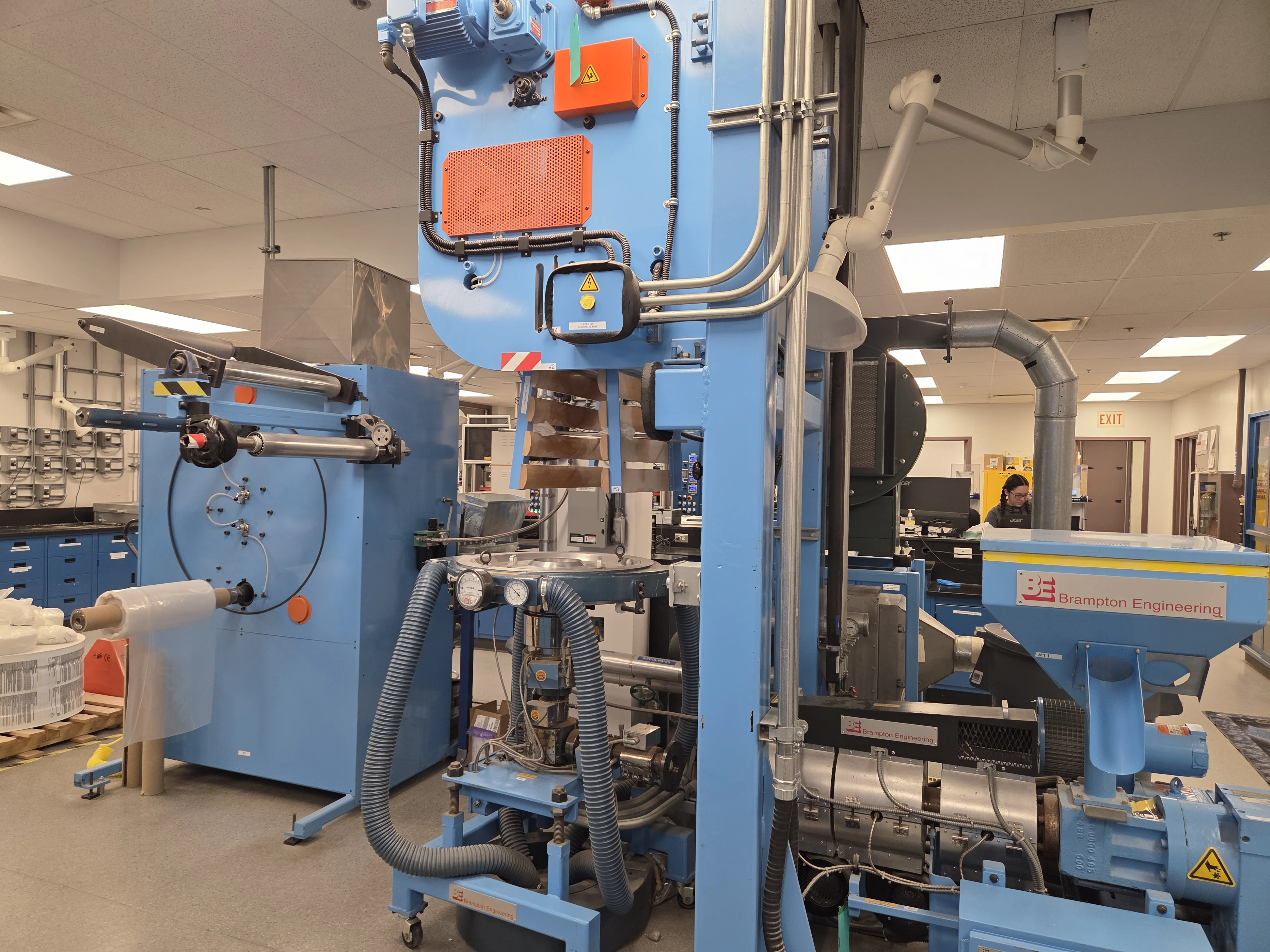 2000 Brampton Engineering 150-24-ACE 1.5 in Single Layer Blown Film Line