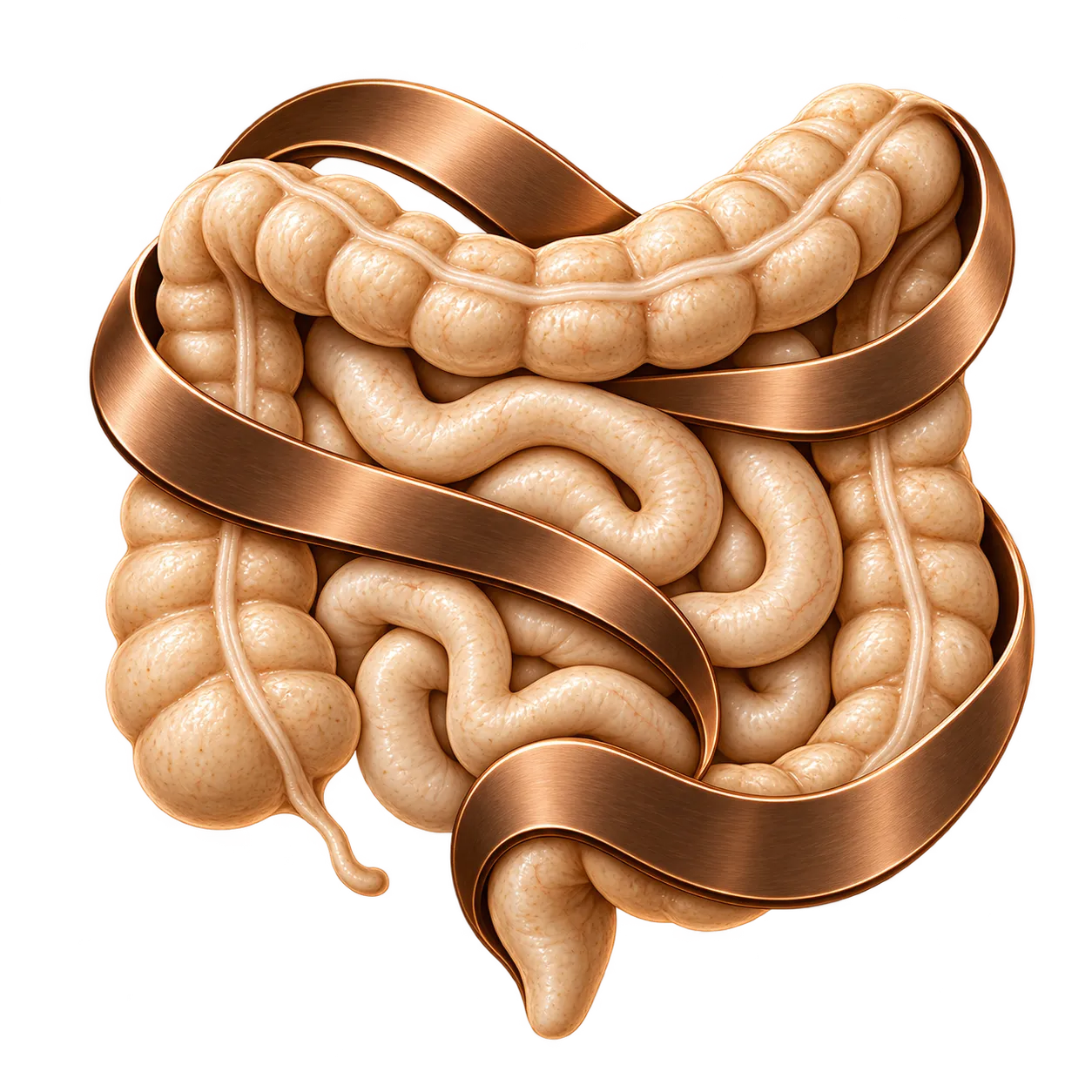 An anatomical model used to explain bowel health
