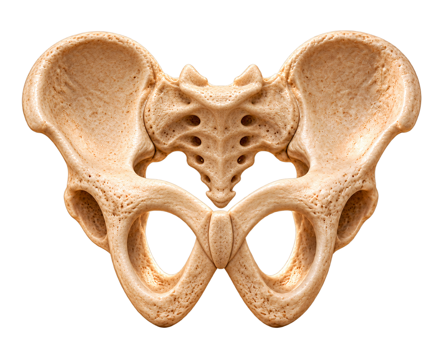 Realistic pelvis illustration