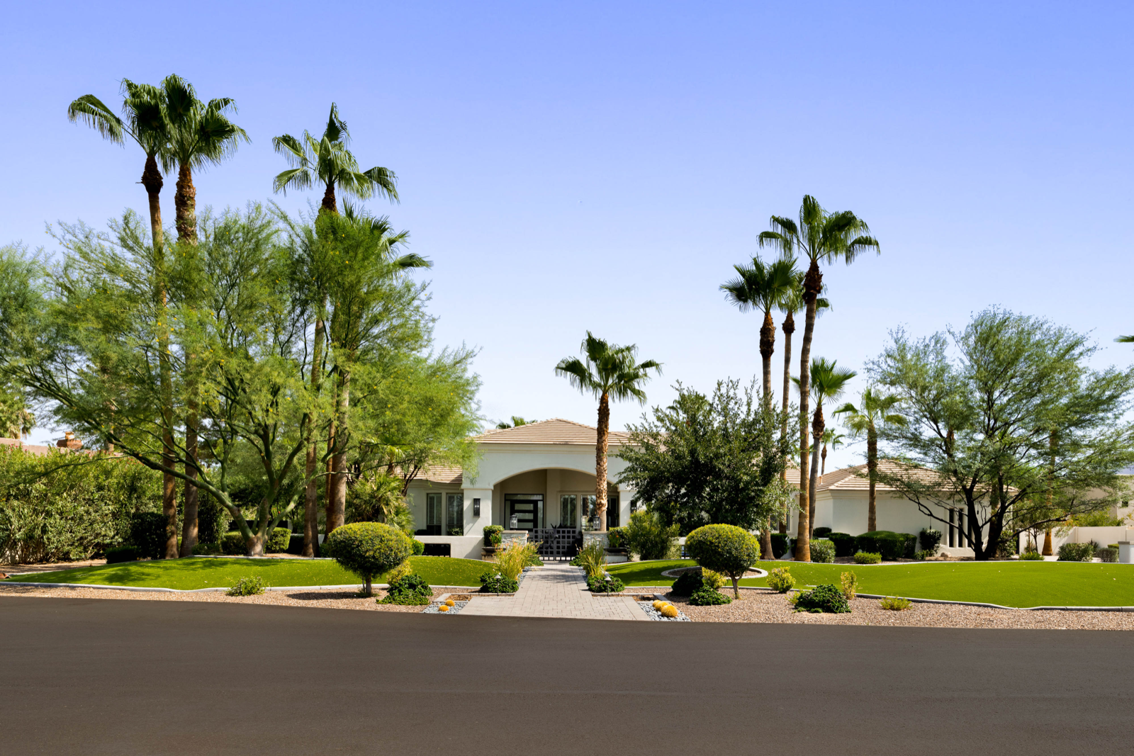 Front exterior of a Cactus Corridor home in North Scottsdale