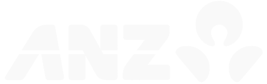ANZ bank logo with stylized letters and abstract human figures symbol