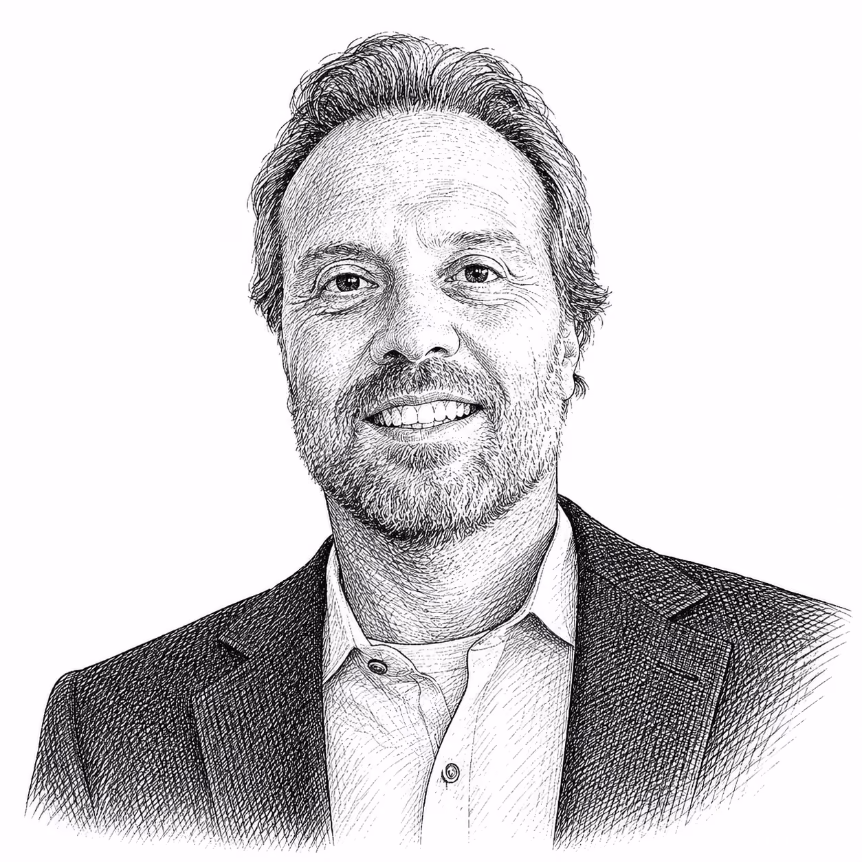 Portrait illustration of Scott Moretti