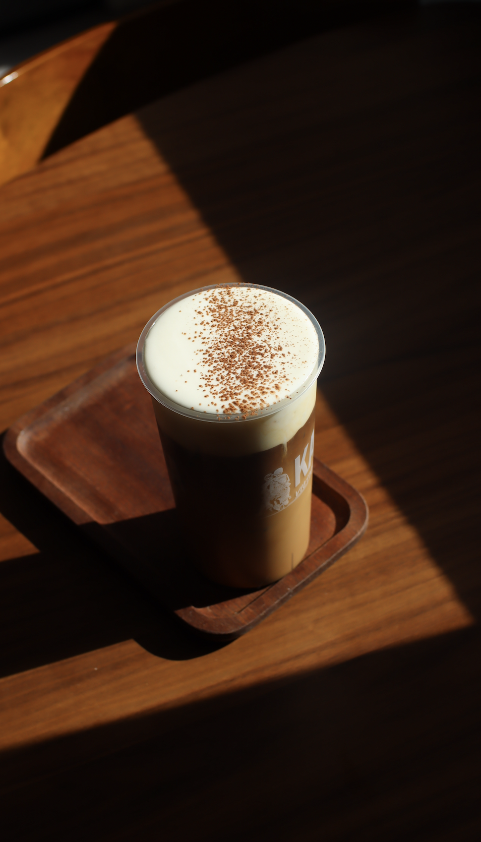 Cinnamon coffee drink with warm spice and cream