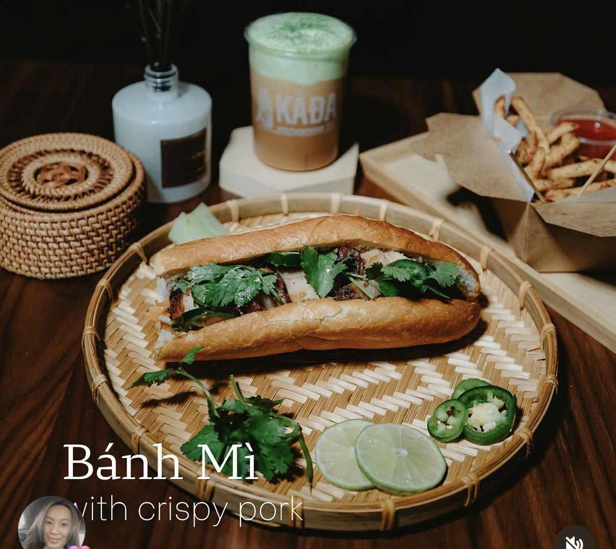 Vietnamese bánh mì sandwich served at KAĐA Coffee and Tea
