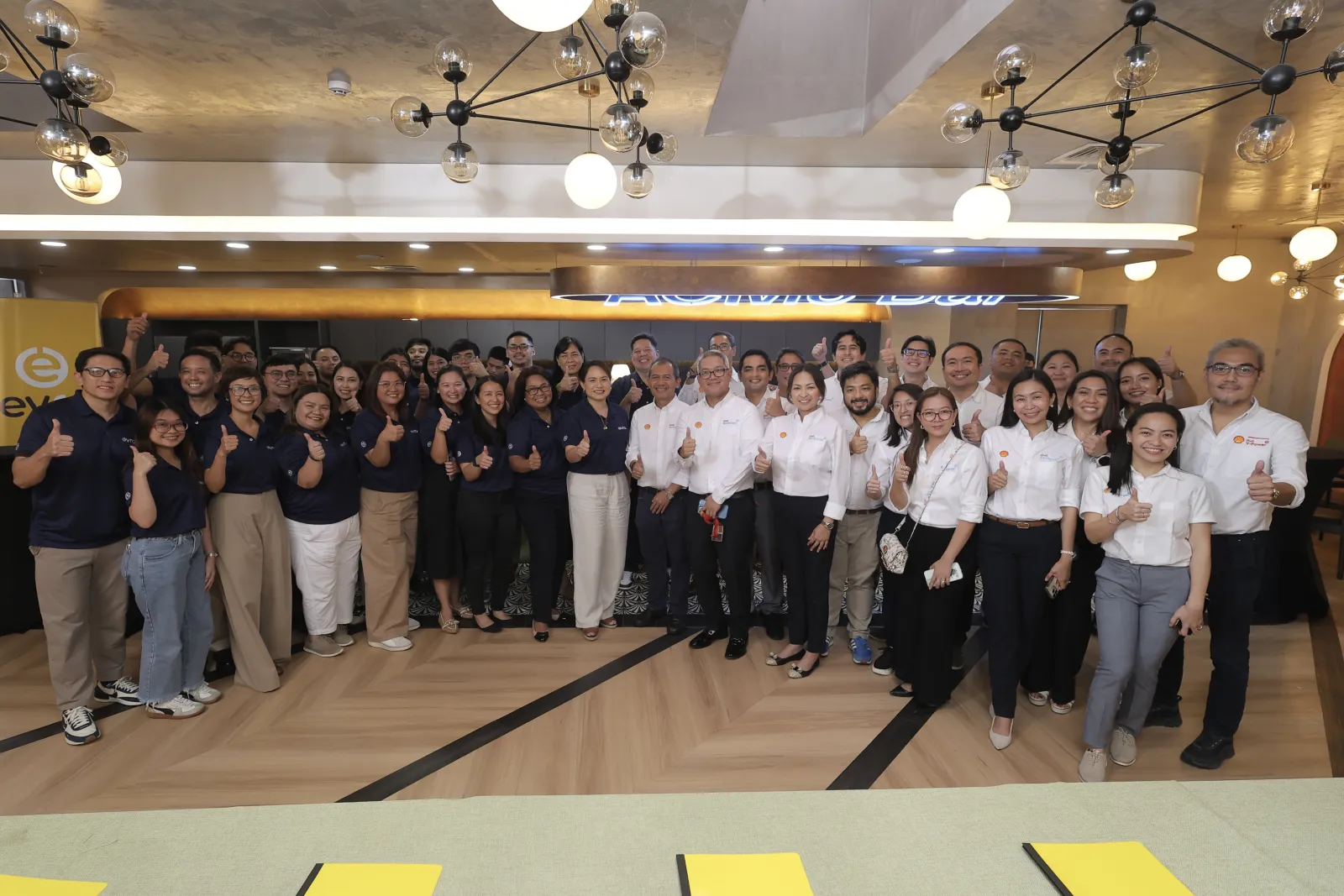 Evro and Shell teams at the unified EV charging launch, 2025
