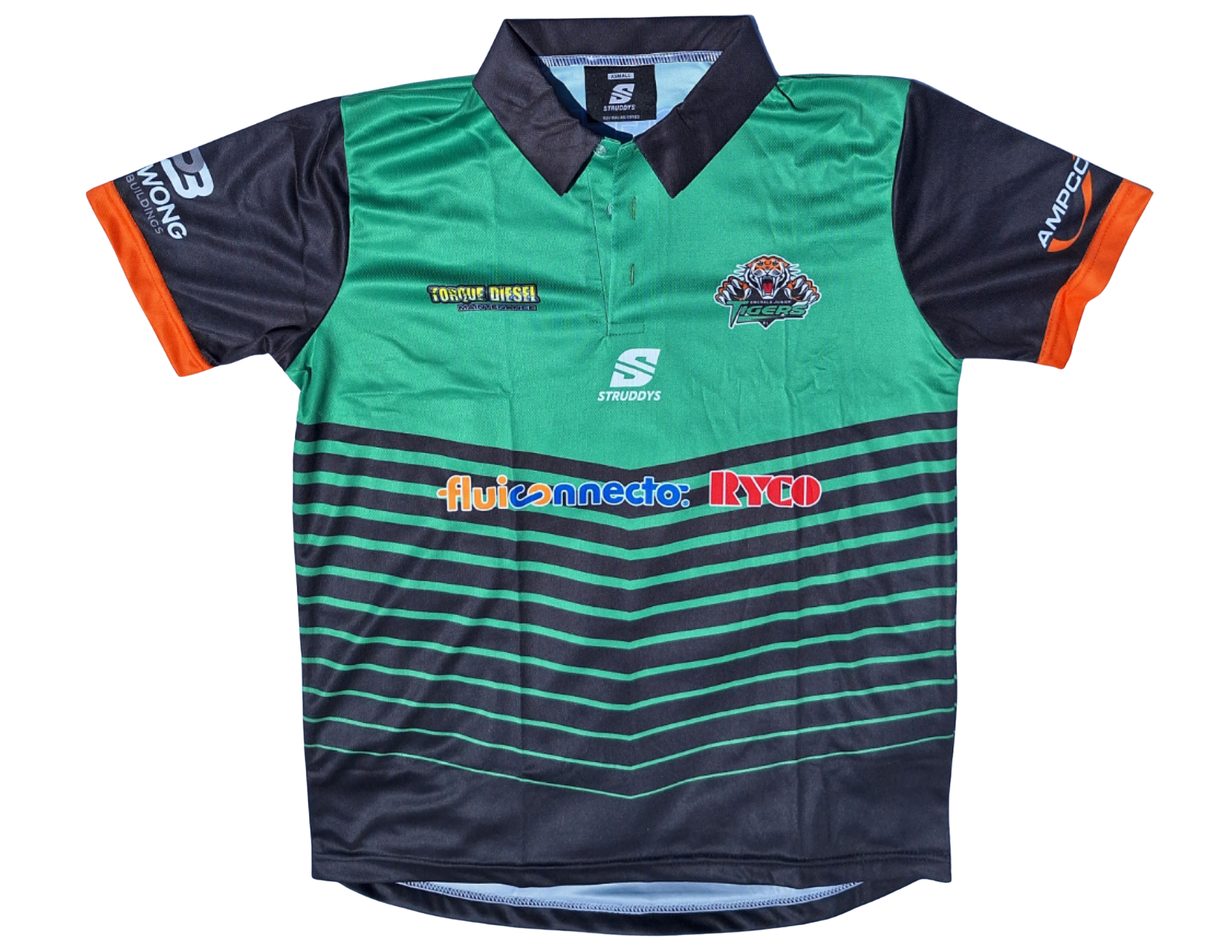 Emerald Junior Tigers Rugby League Tigers Supporter Polo — Short Sleeve