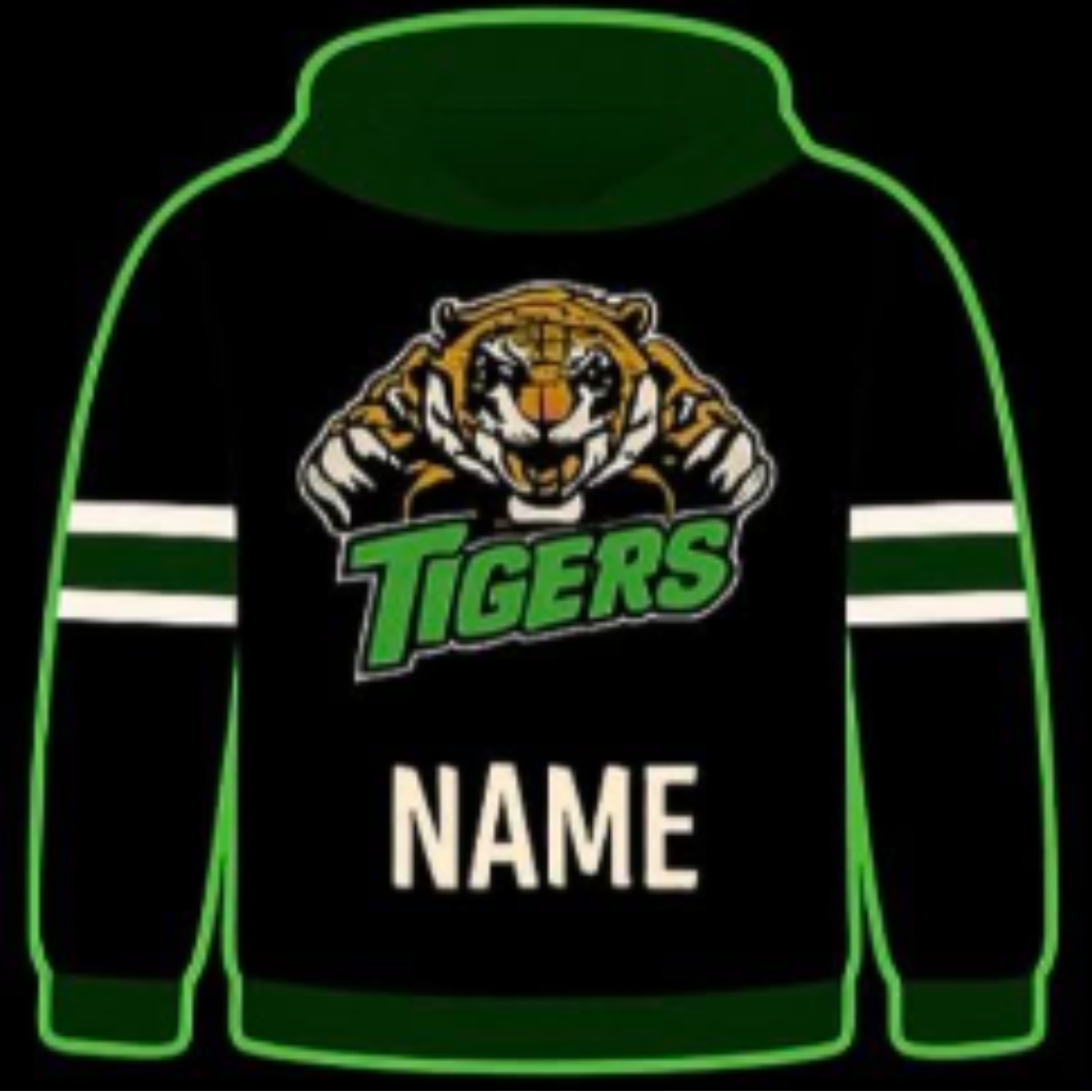 Emerald Junior Tigers Rugby League Tigers Personalised Hoodie