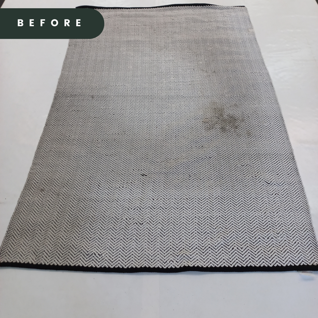 Rug stain before