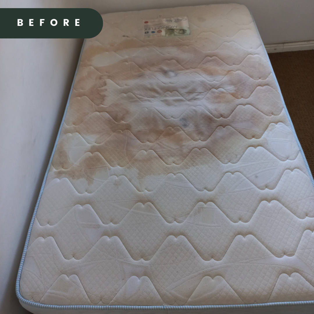 Mattress stain before