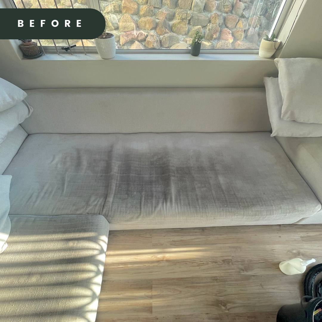 Couch before cleaning