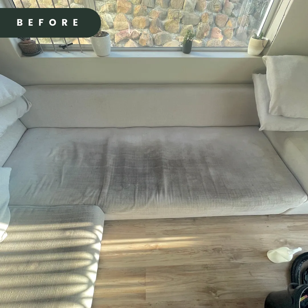 Couch before cleaning