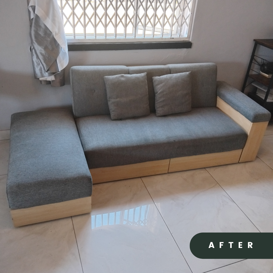 Couch after deep clean